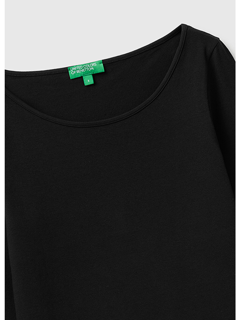 Kadın Siyah Pamuk Karışımlı Slim Fit Uzun Kollu T-shirt-2