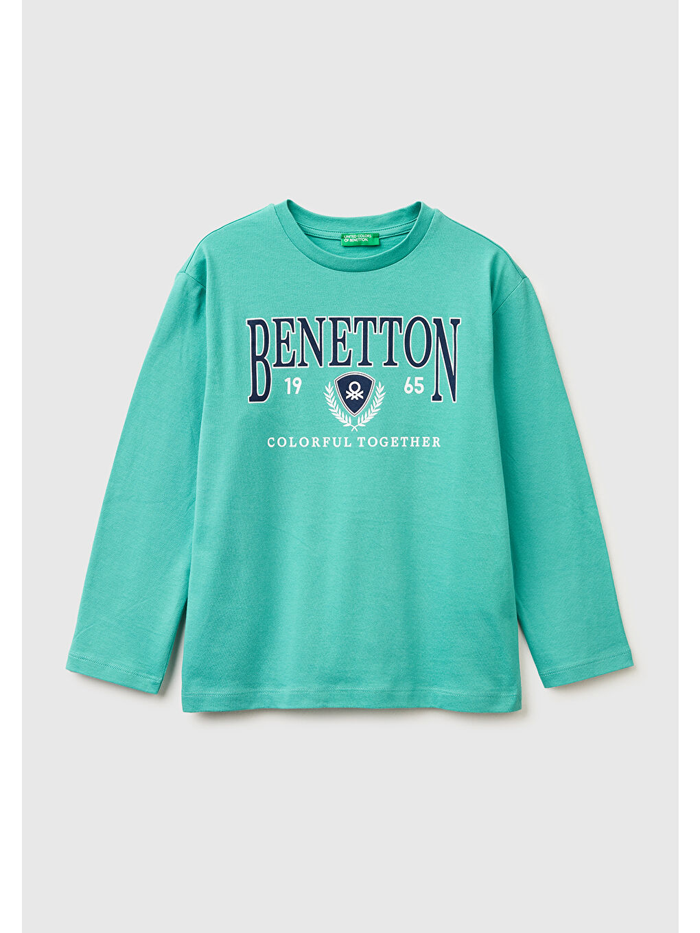 Karışık Erkek Çocuk Önü Logo Baskılı Bisiklet Yaka Uzun Kollu T-Shirt