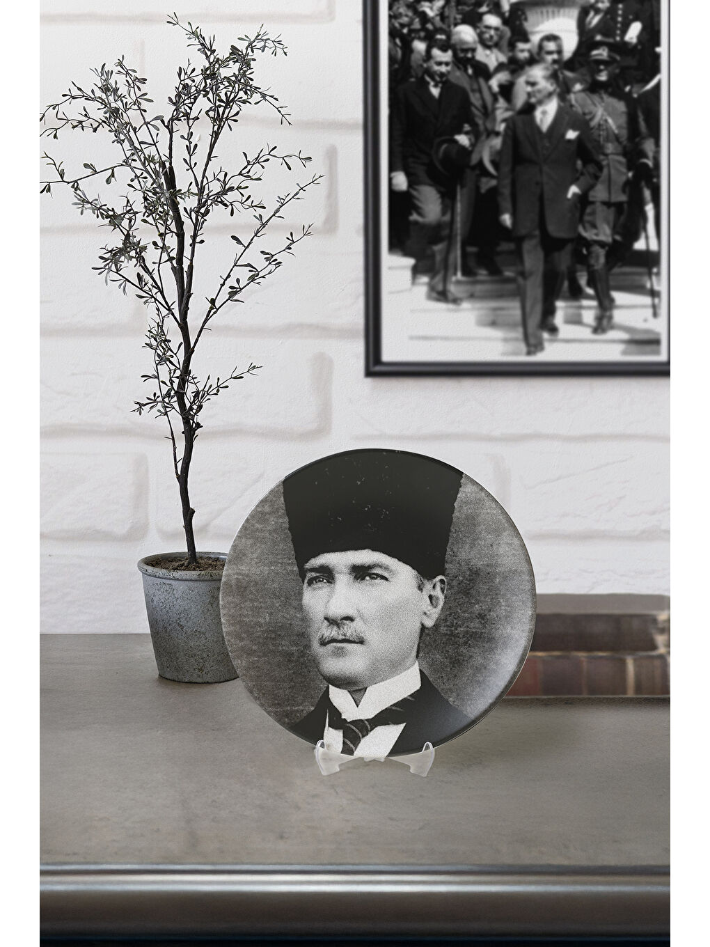 Karışık Atatürk Portre Hediyelik/Dekoratif Tabak-4