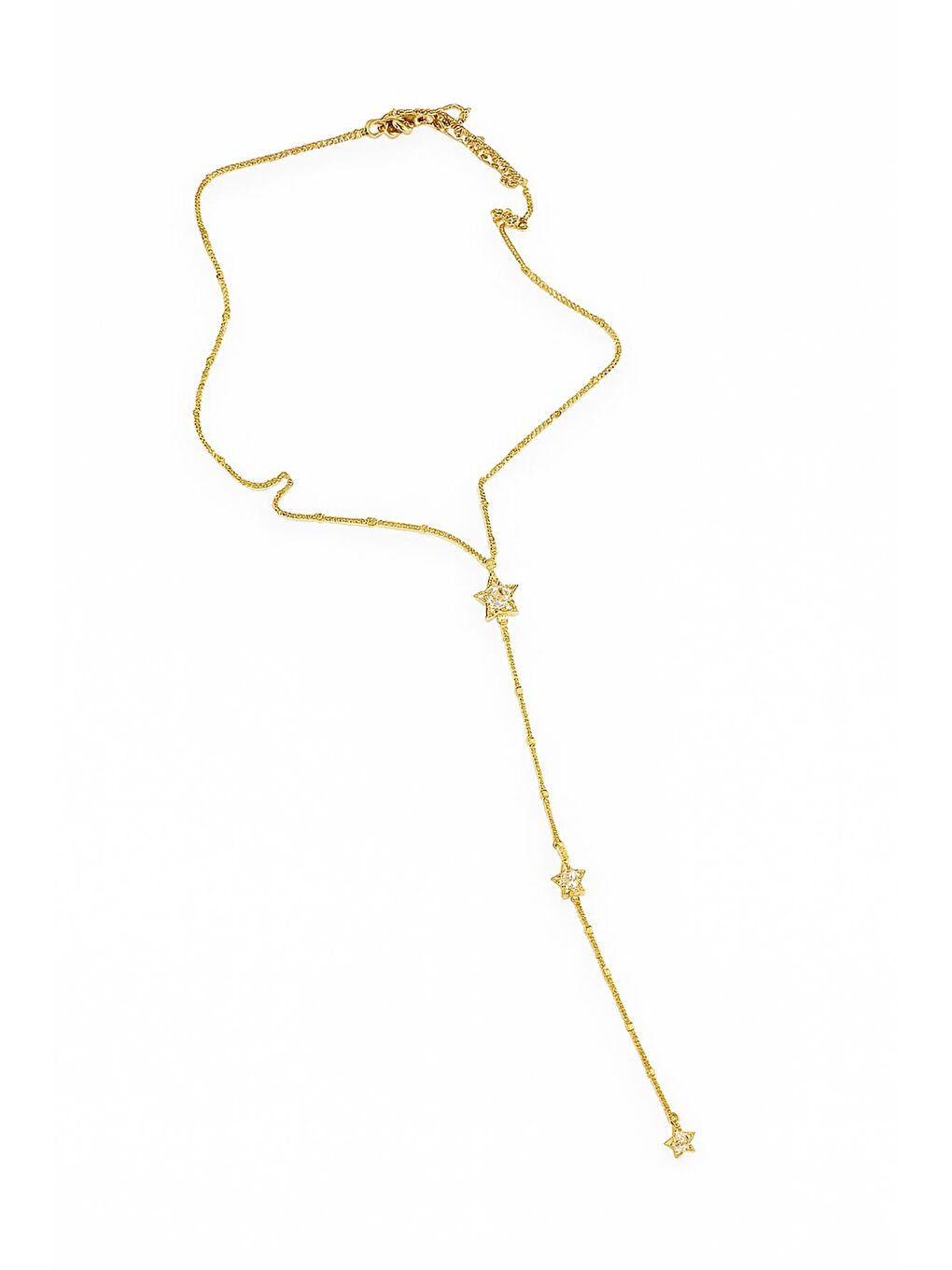 Sarı Yıldız Detaylı Y Kolye-1
