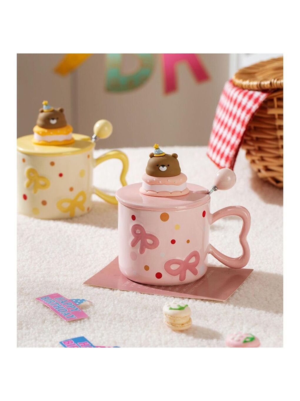 Karışık Tatlı Pasta Temalı Seramik Kupa