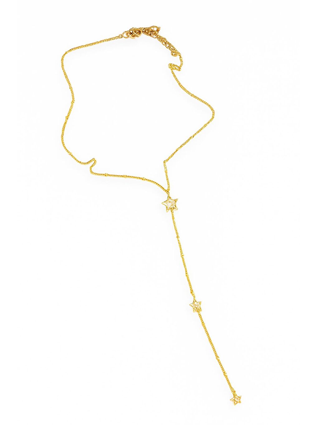 Sarı Yıldız Detaylı Y Kolye-3