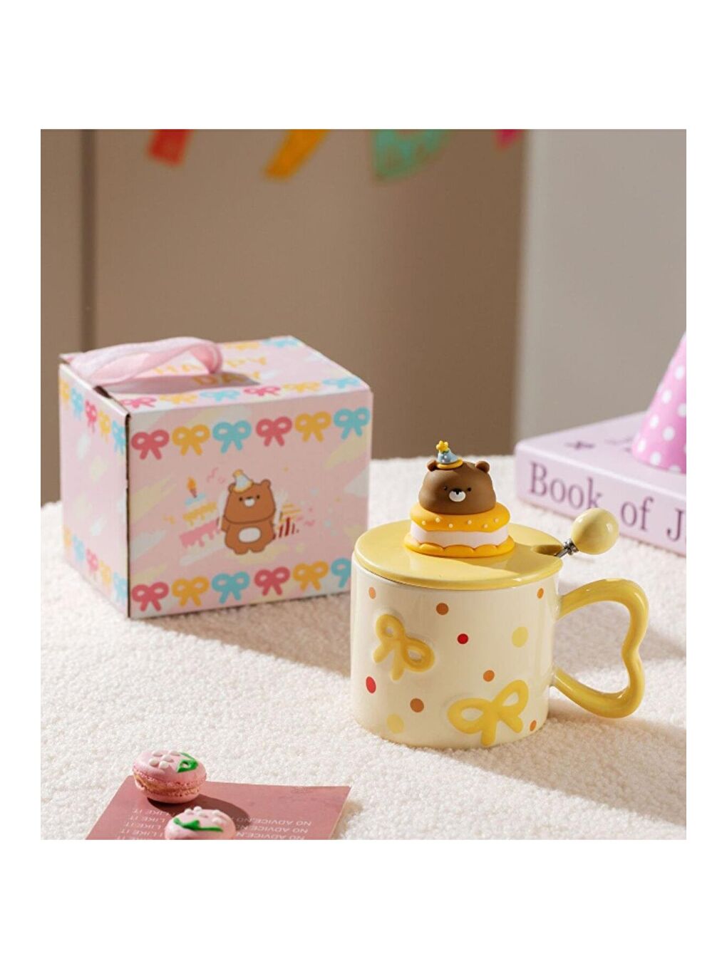 Karışık Tatlı Pasta Temalı Seramik Kupa-1