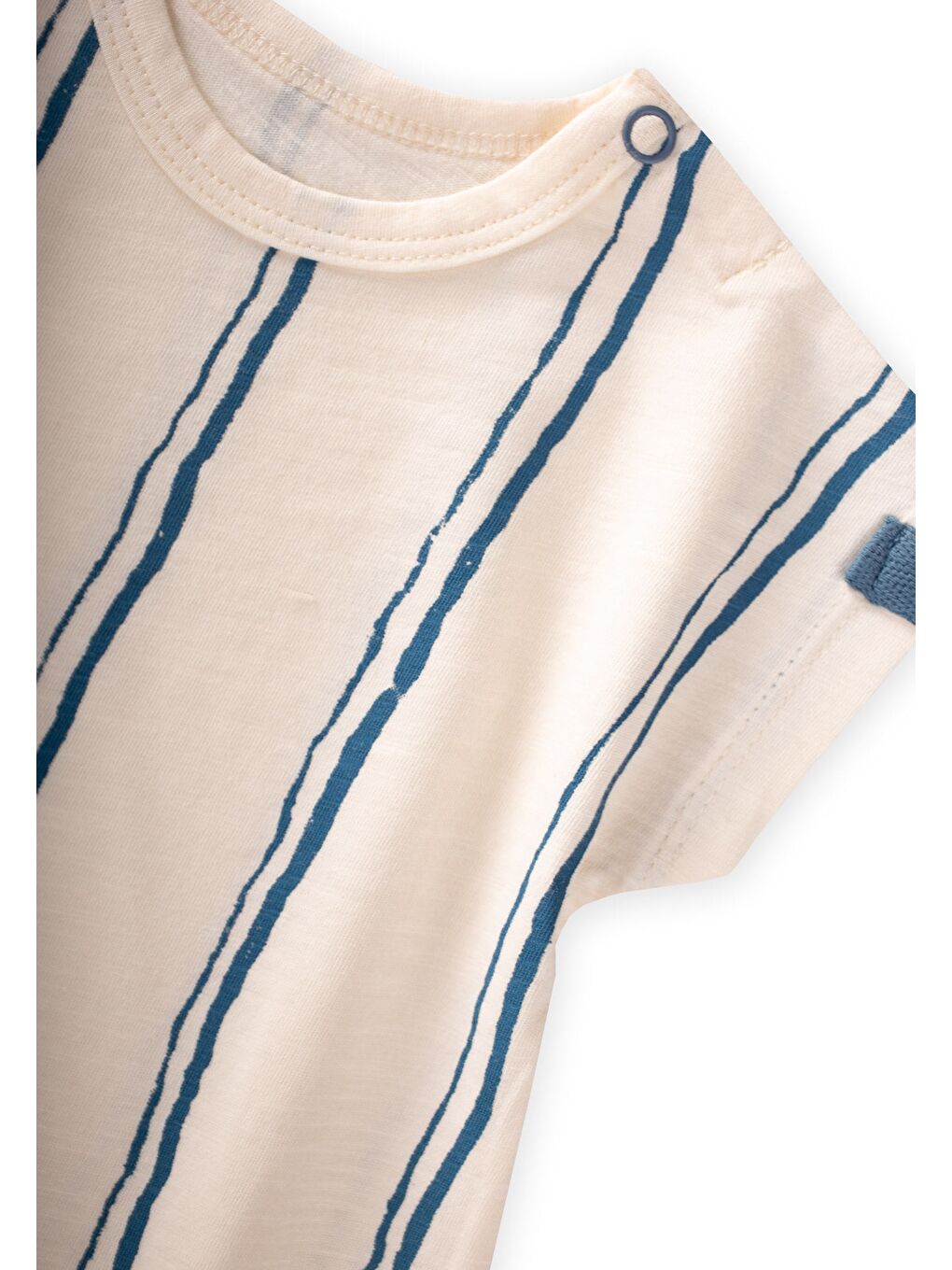 Çizgili Tulum 0-3 Yaş Ekru-2