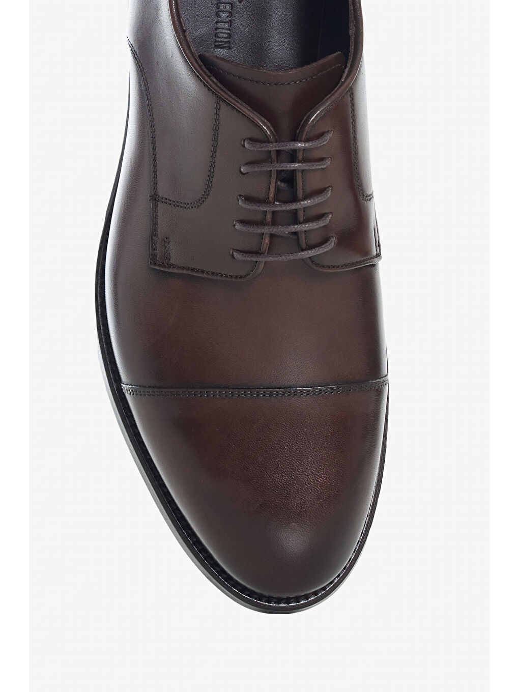 Erkek Kahverengi %100 Deri Bağcıklı Rahat Klasik Ayakkabı-2