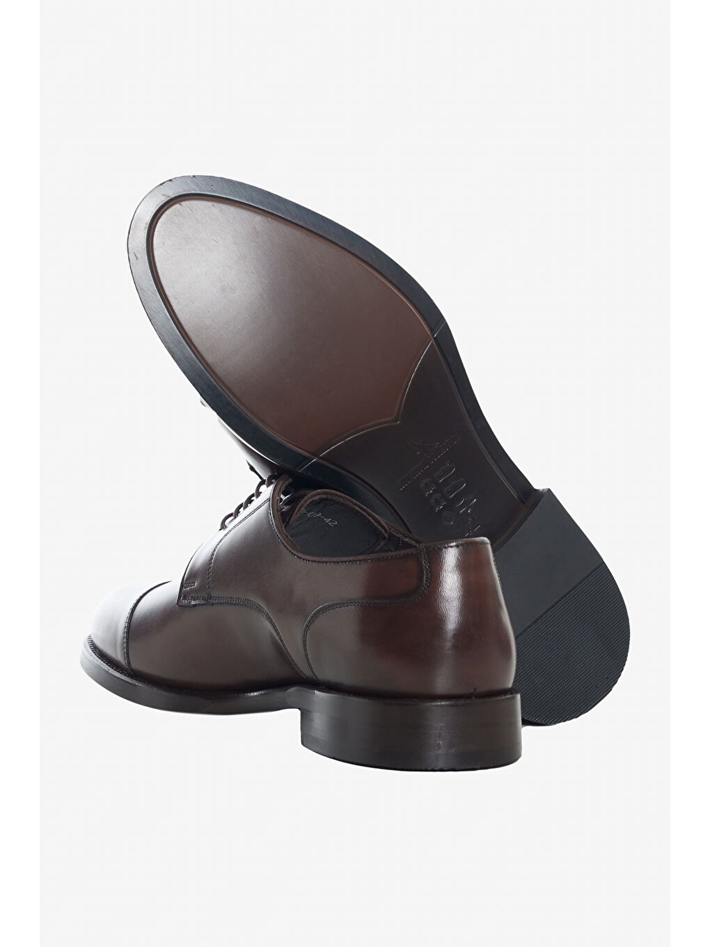 Erkek Kahverengi %100 Deri Bağcıklı Rahat Klasik Ayakkabı-3