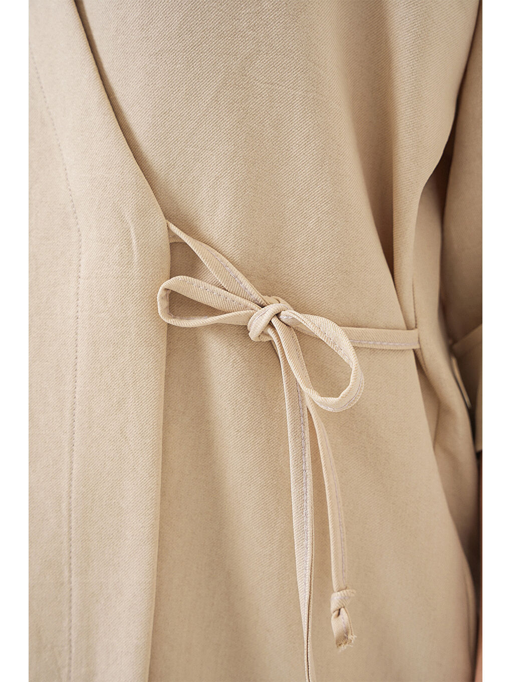 Kadın Önü Bağlamalı Alt Üst Takım 6745 - Bej-4