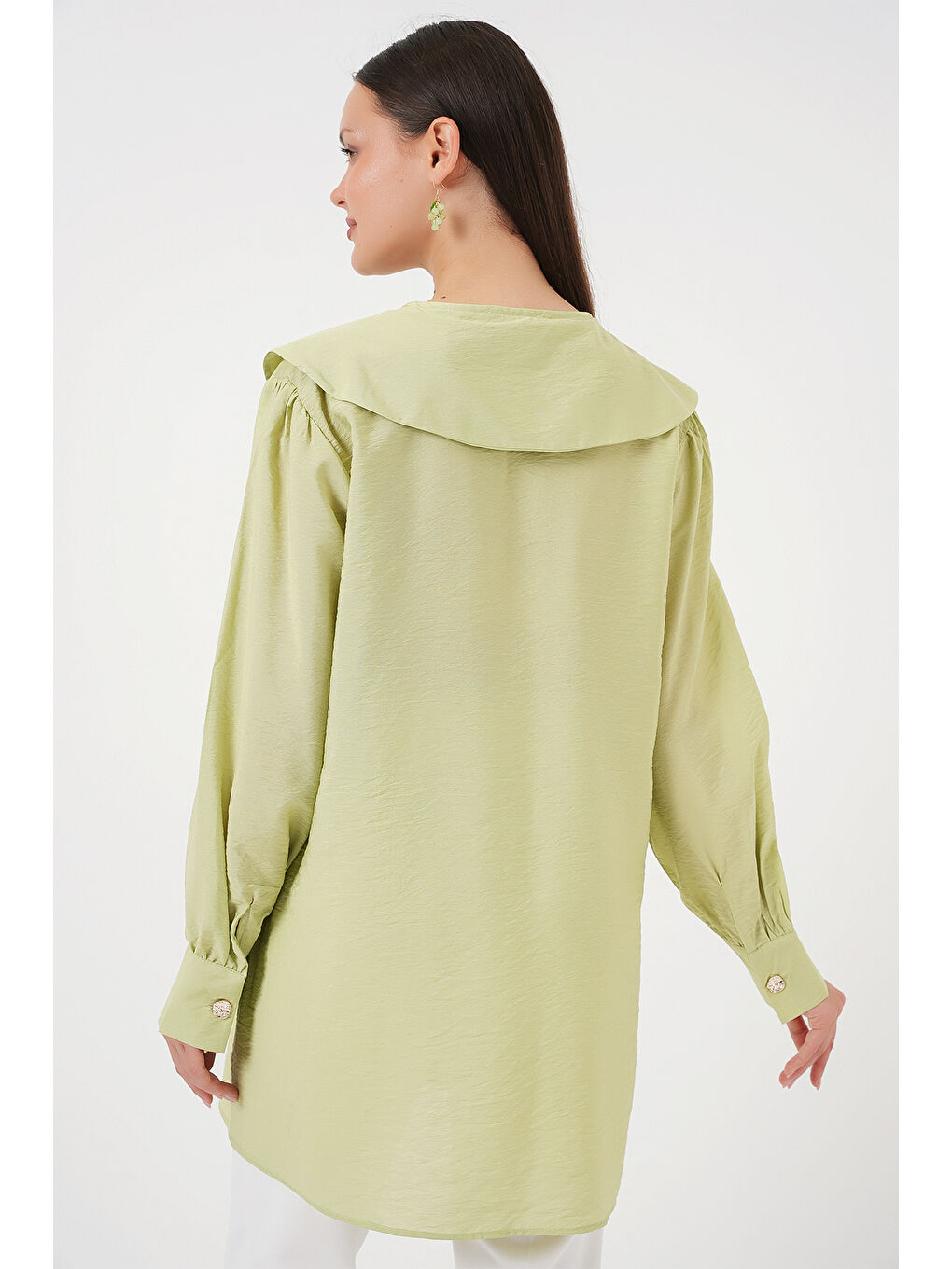Kadın Bebe Yaka Uzun Tunik 5967 - E.Yeşil-5