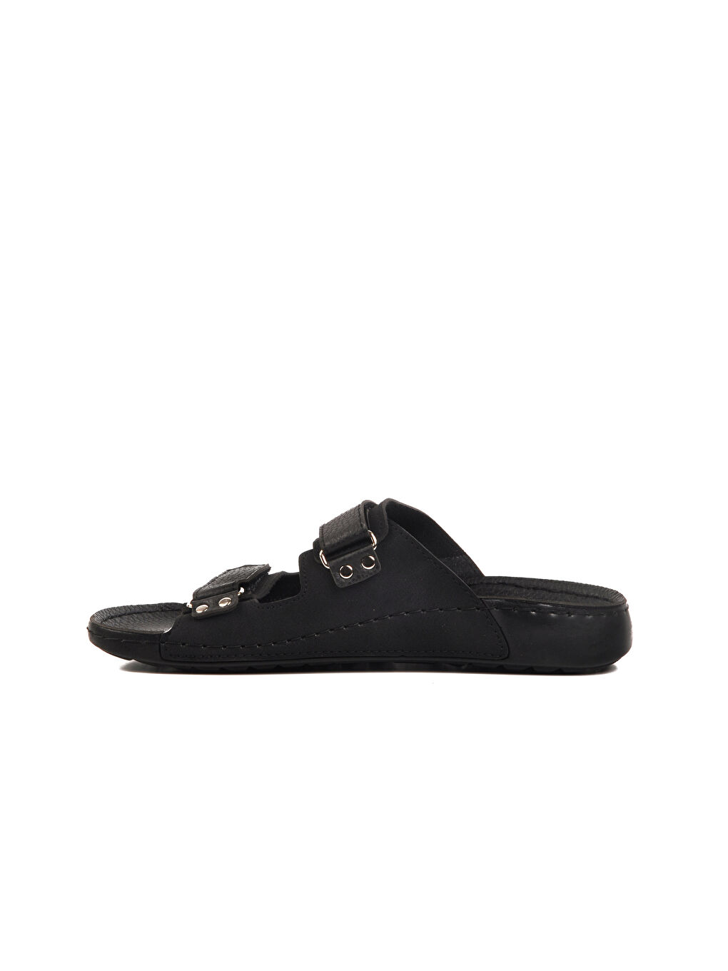 Siyah Çift Bantlı Hafif Erkek Terlik 80-012 M-1