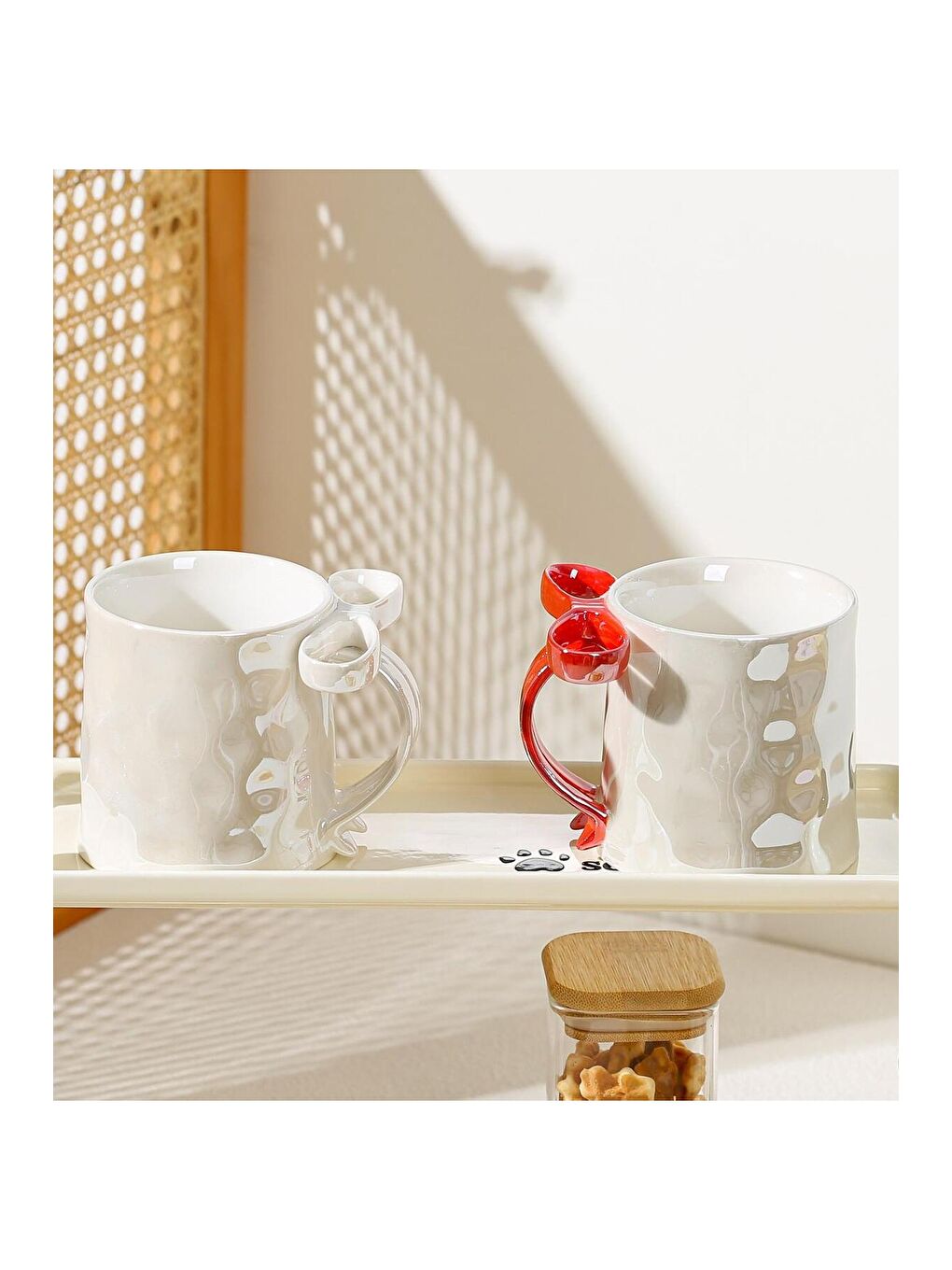 Karışık Kristal Kulp Temalı Seramik Kupa-3