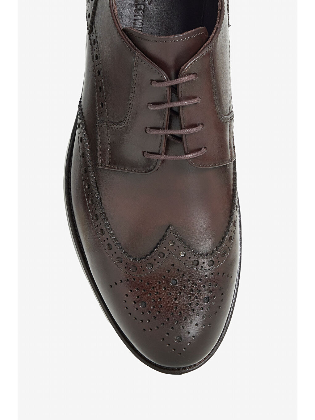 Erkek Kahverengi %100 Deri Bağcıklı Rahat Klasik Ayakkabı-2