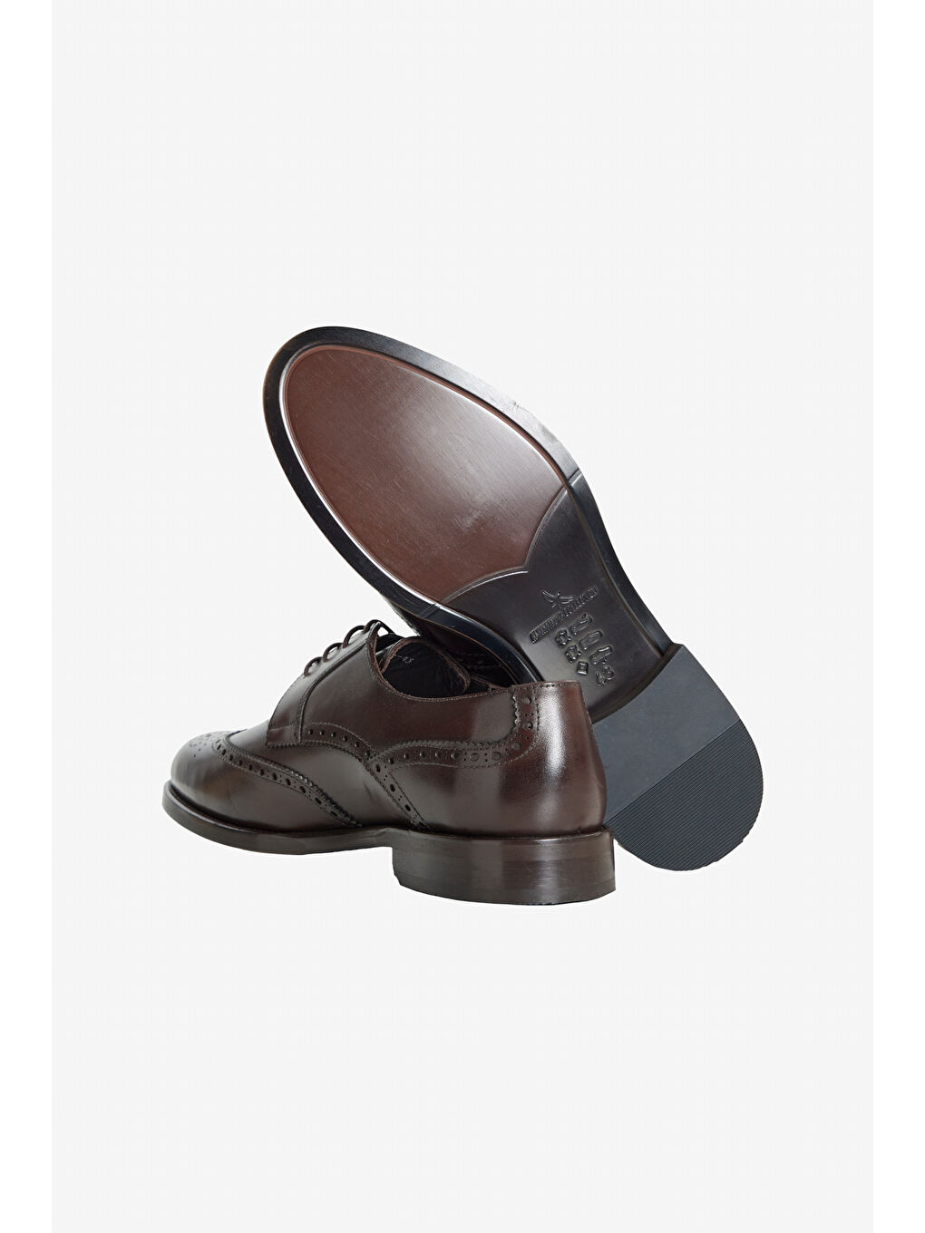 Erkek Kahverengi %100 Deri Bağcıklı Rahat Klasik Ayakkabı-3