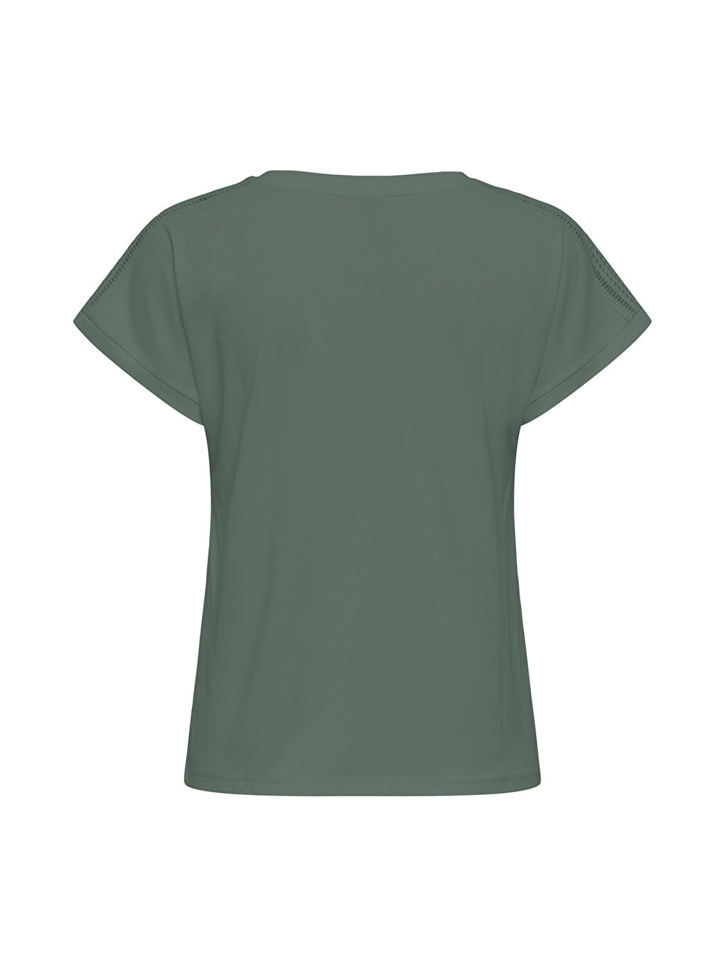 Haki Onlfree Modal Regular Fit V Yaka Kadın T Shirt 15369294-3