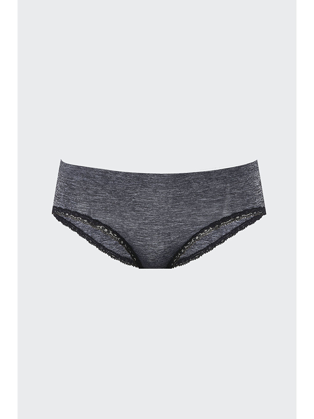 Melanj Gri Seamles Dantelli Külot