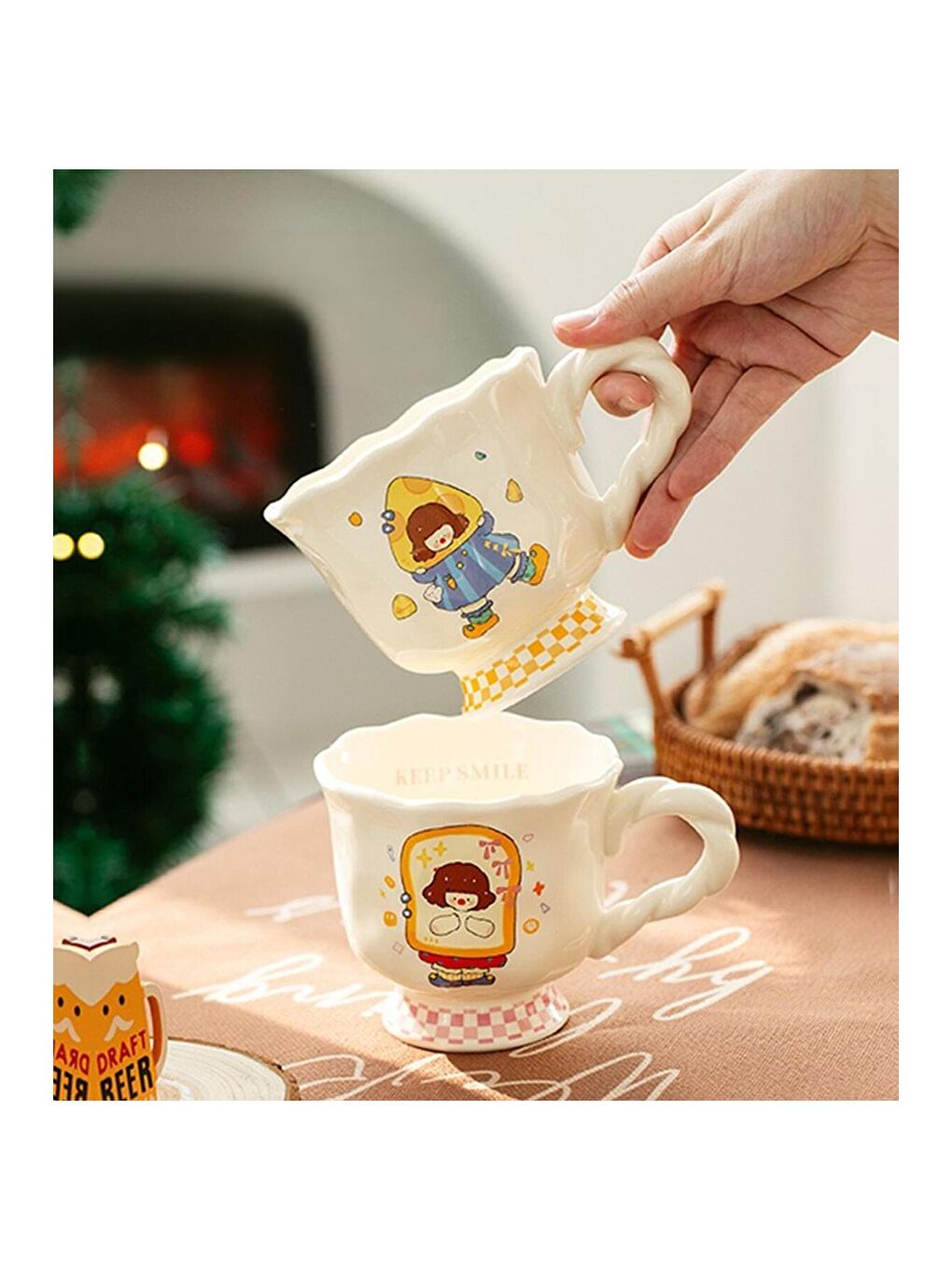 Karışık Masal Zamanı Temalı Seramik Kupa-2