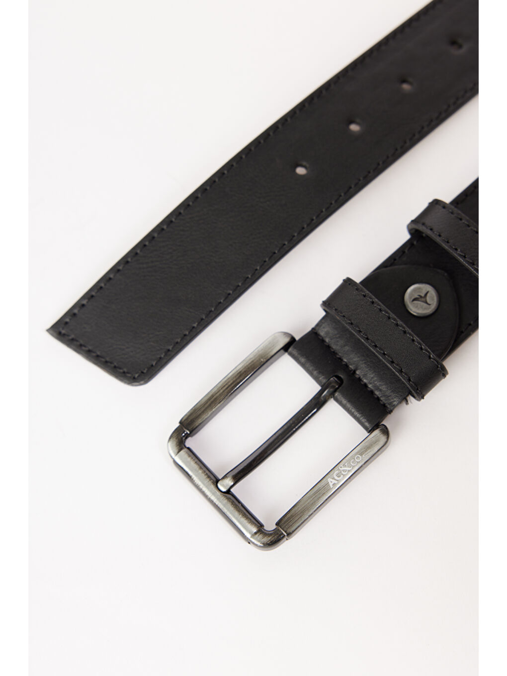 Erkek Siyah Casual Suni Deri Kemer-1