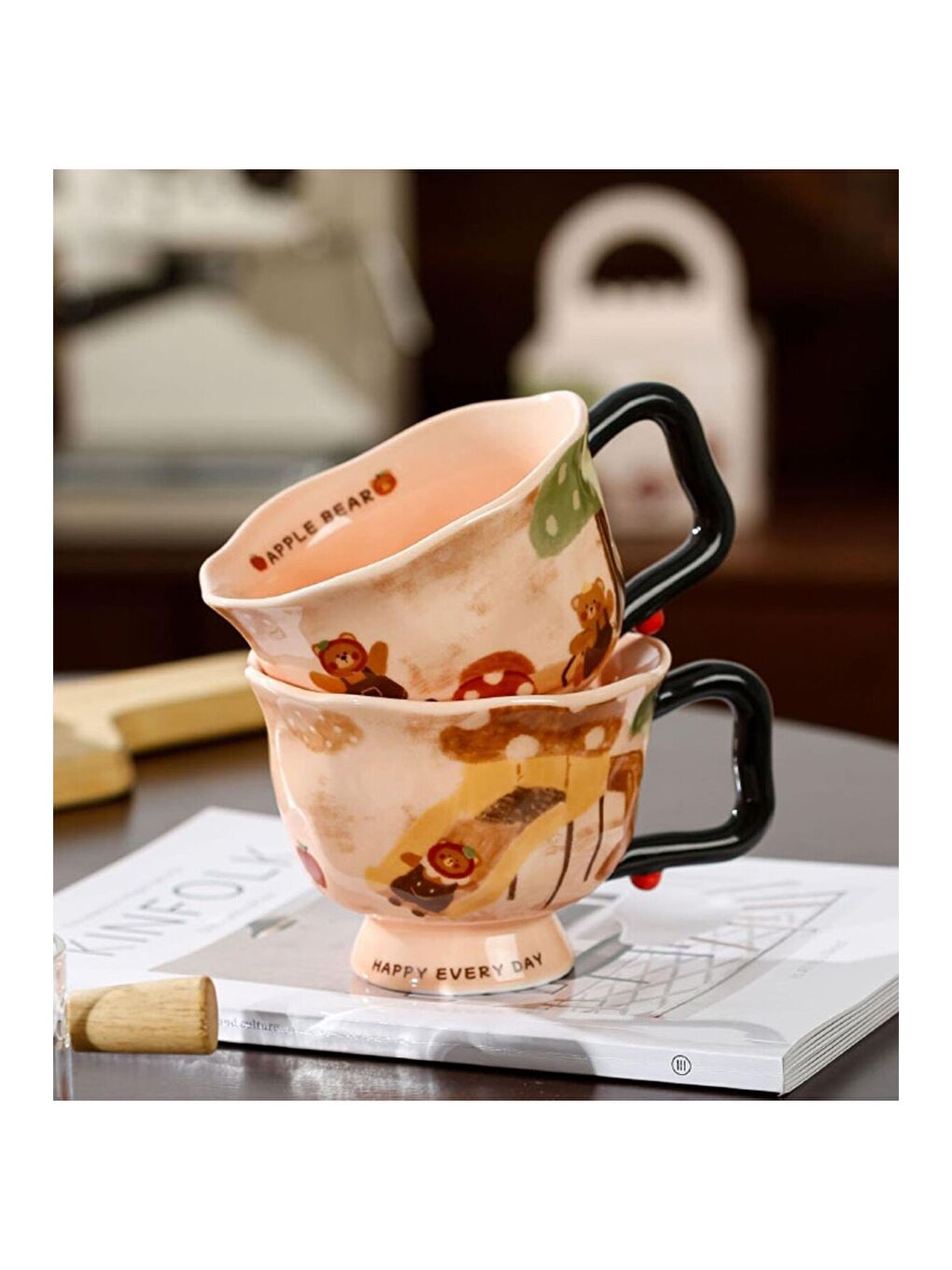 Karışık Küçük Ayıcık Temalı Seramik Kupa-3