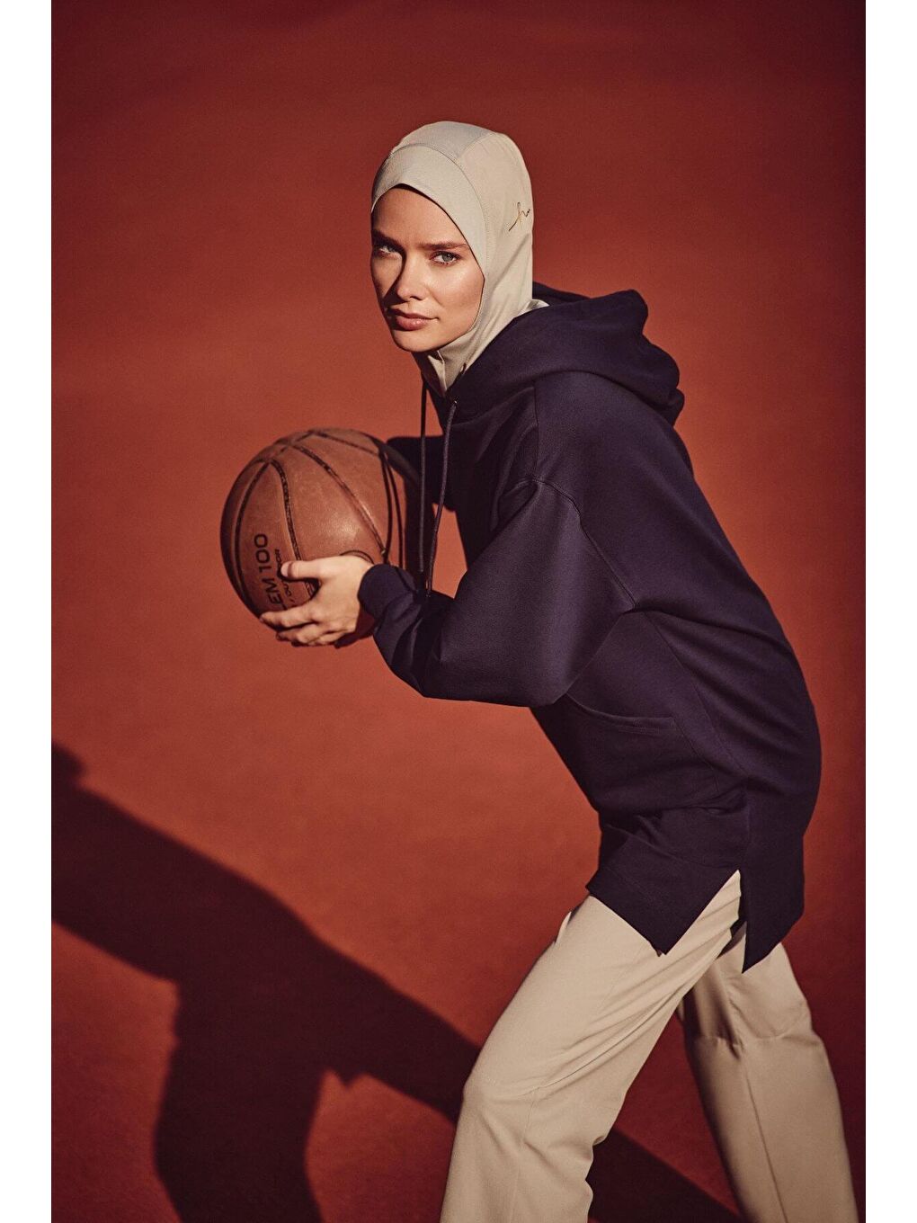 Yumuşak Dokulu Kapüşonlu Lacivert Basic Günlük Sweatshirt Act 23