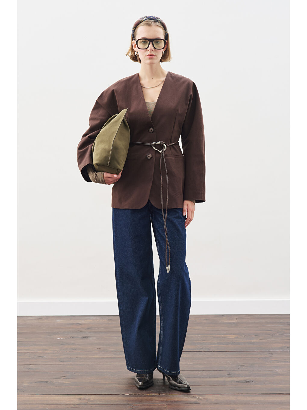 Kahverengi Studıo Blazer Ceket Acı Kahve-1