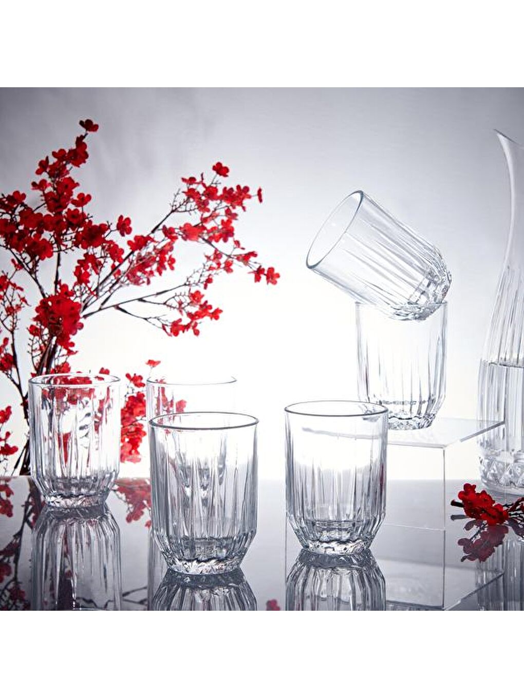 PASABAHCE Renksiz Echo Damla 6'lı Su Bardağı - 250 ml