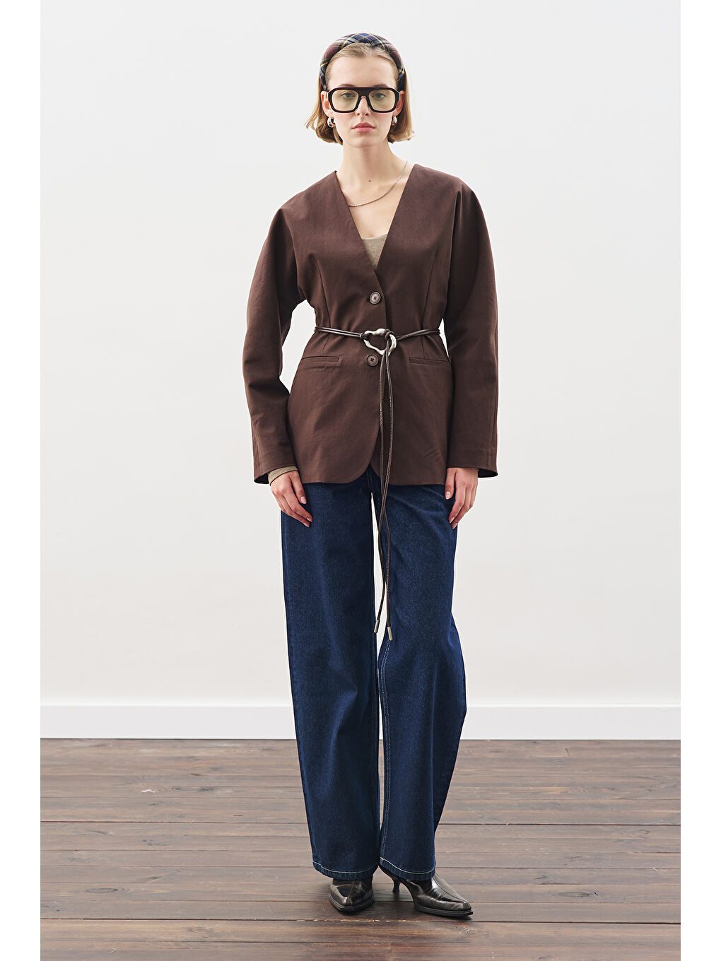 Kahverengi Studıo Blazer Ceket Acı Kahve-2