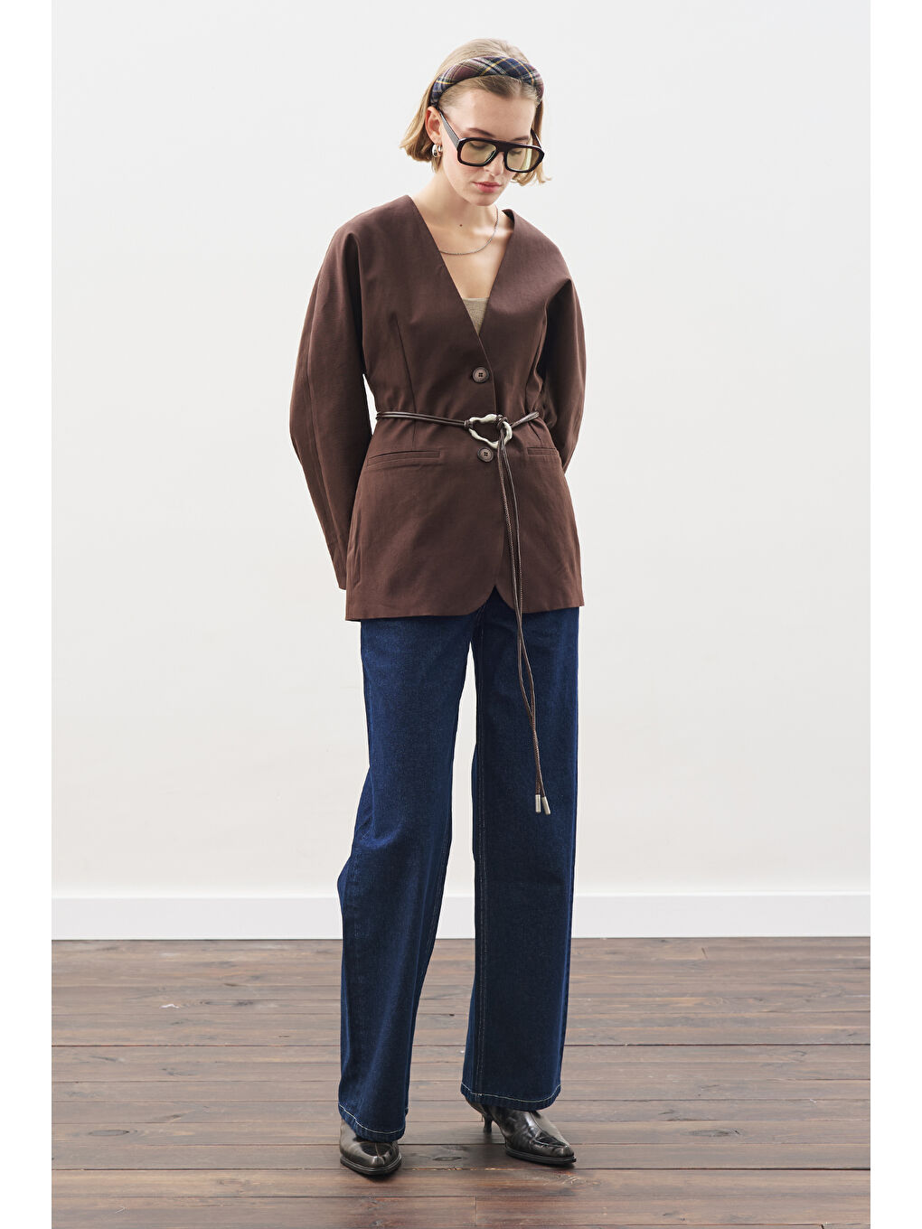 Kahverengi Studıo Blazer Ceket Acı Kahve-4