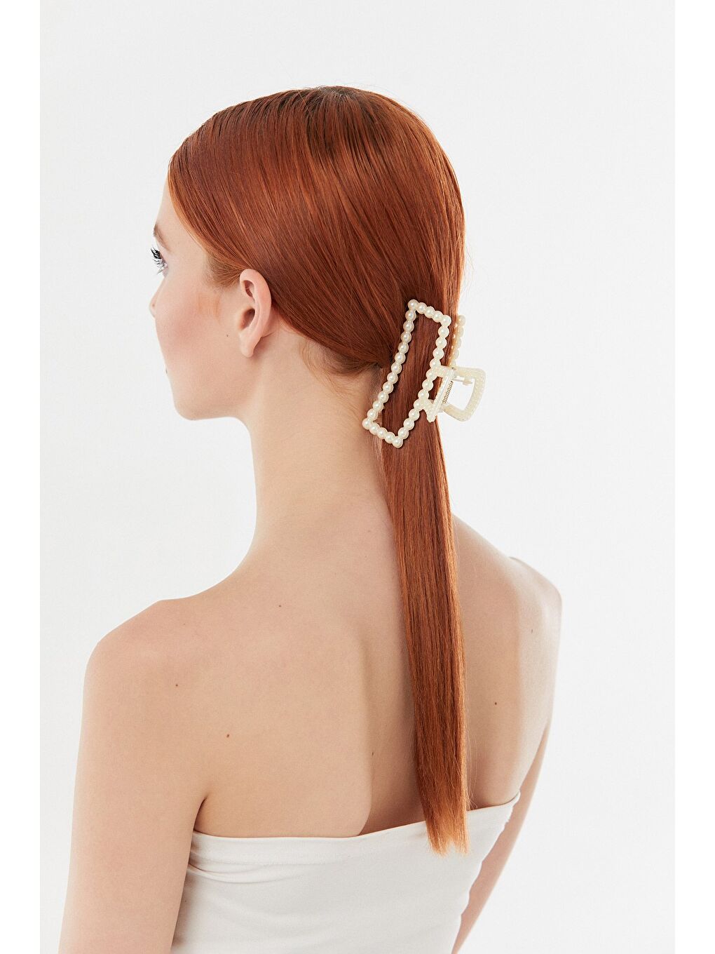 Ekru İncili Mandal Toka