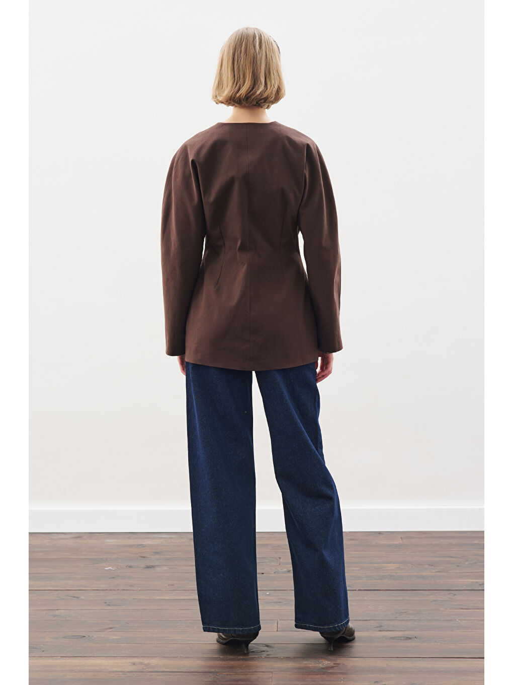 Kahverengi Studıo Blazer Ceket Acı Kahve-5