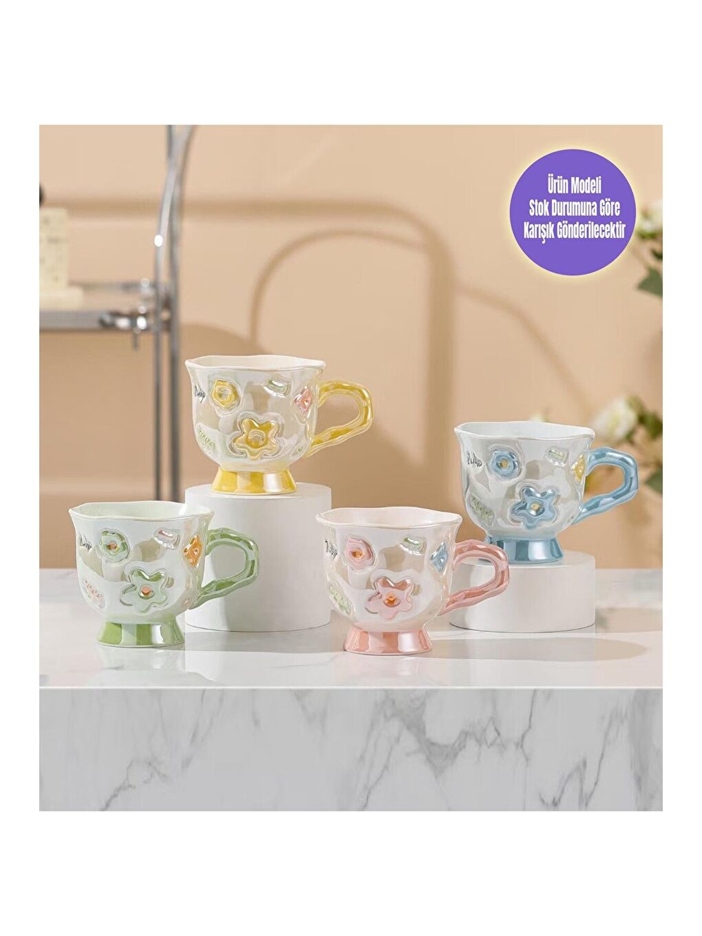 Karışık Bahar Esintisi Temalı Seramik Kupa