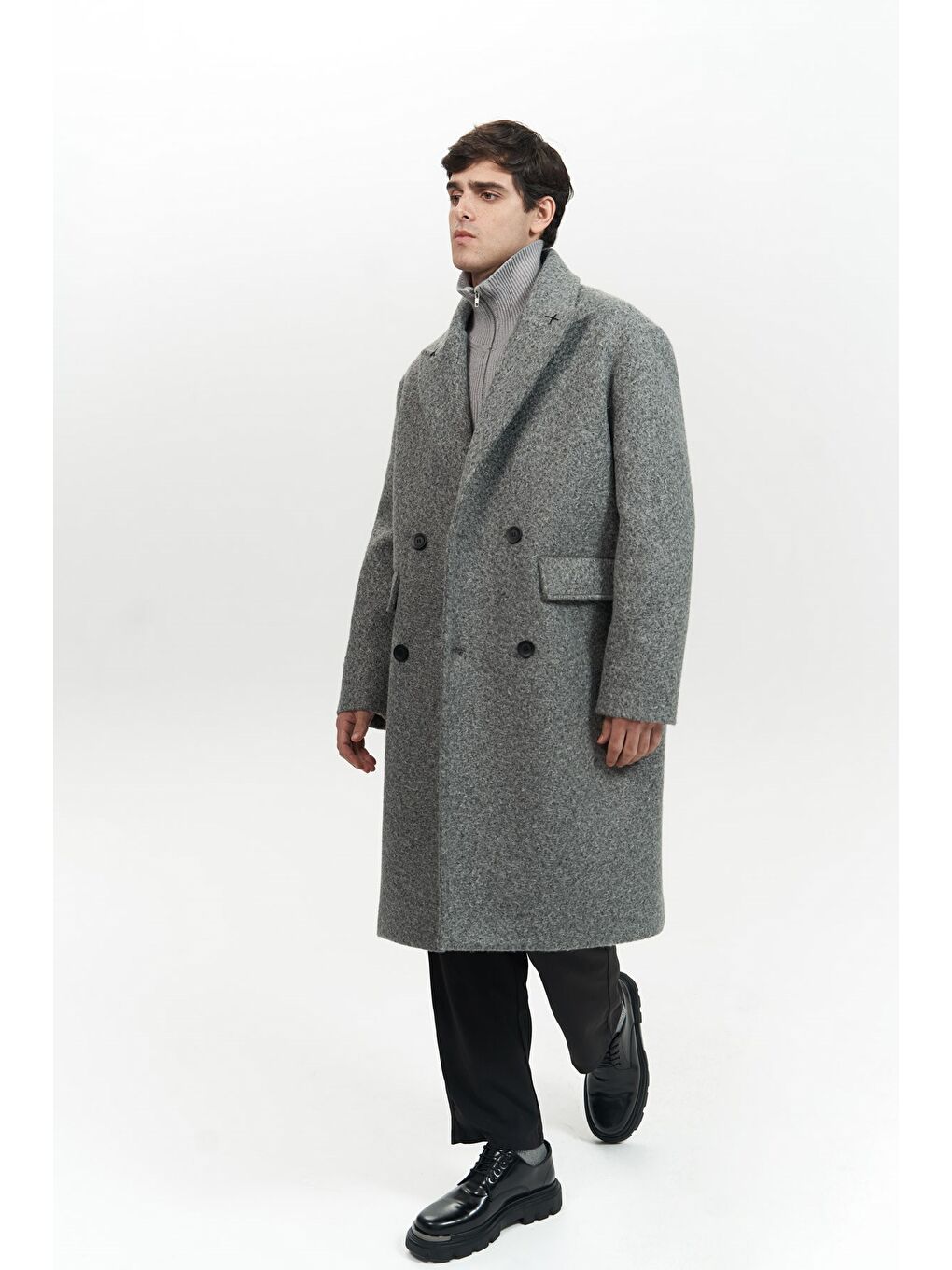 Rodney Antrasit Erkek Uzun Kaban-3