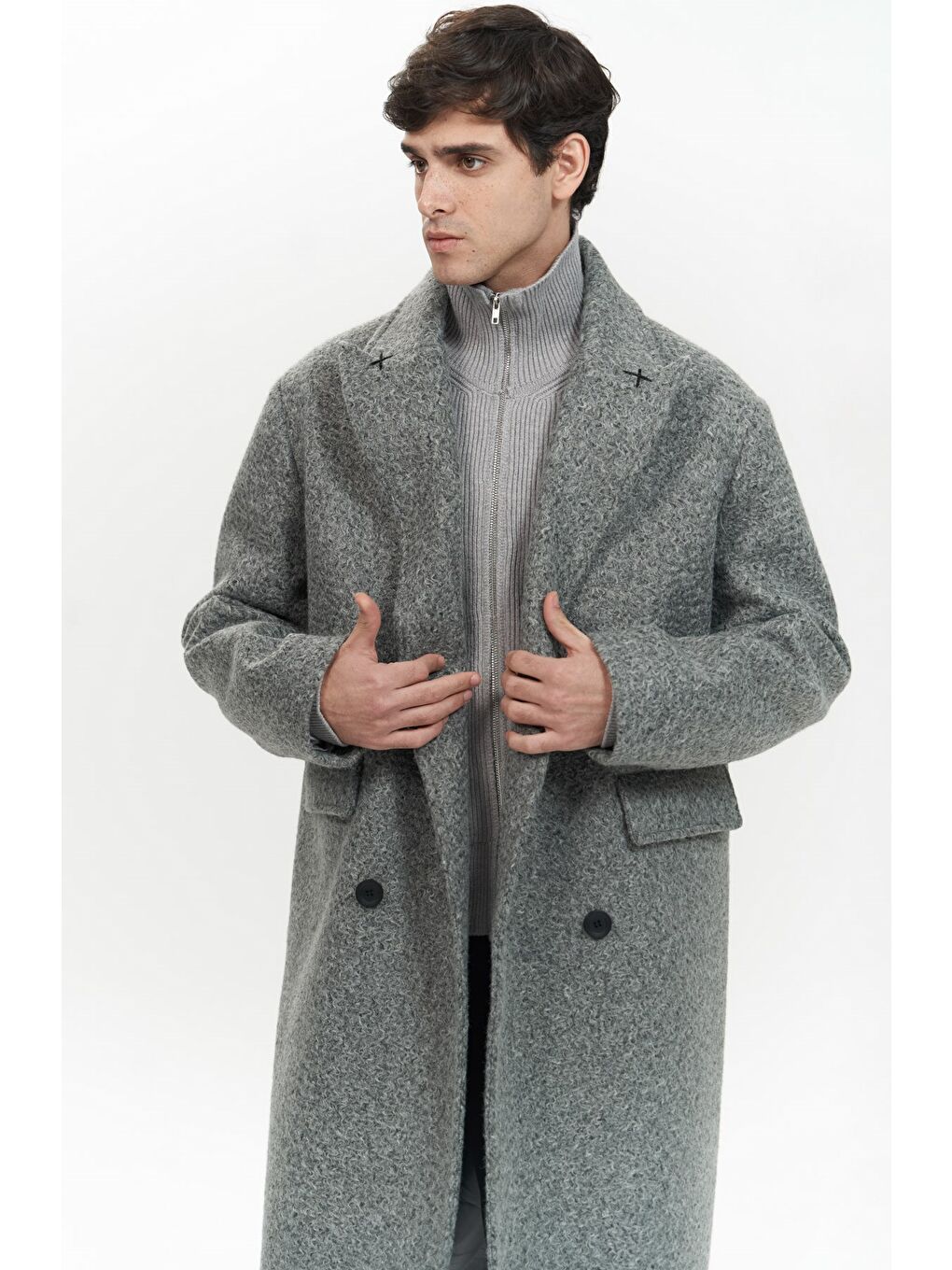 Rodney Antrasit Erkek Uzun Kaban-4