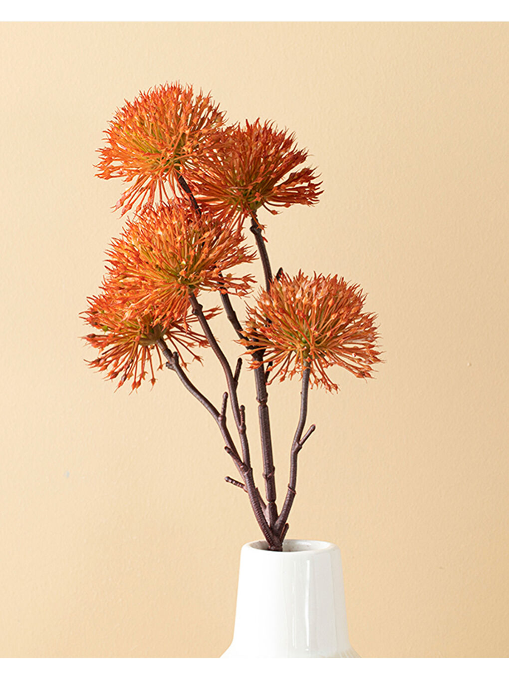 Thorn Onion Tek Dal Yapay Çiçek Turuncu