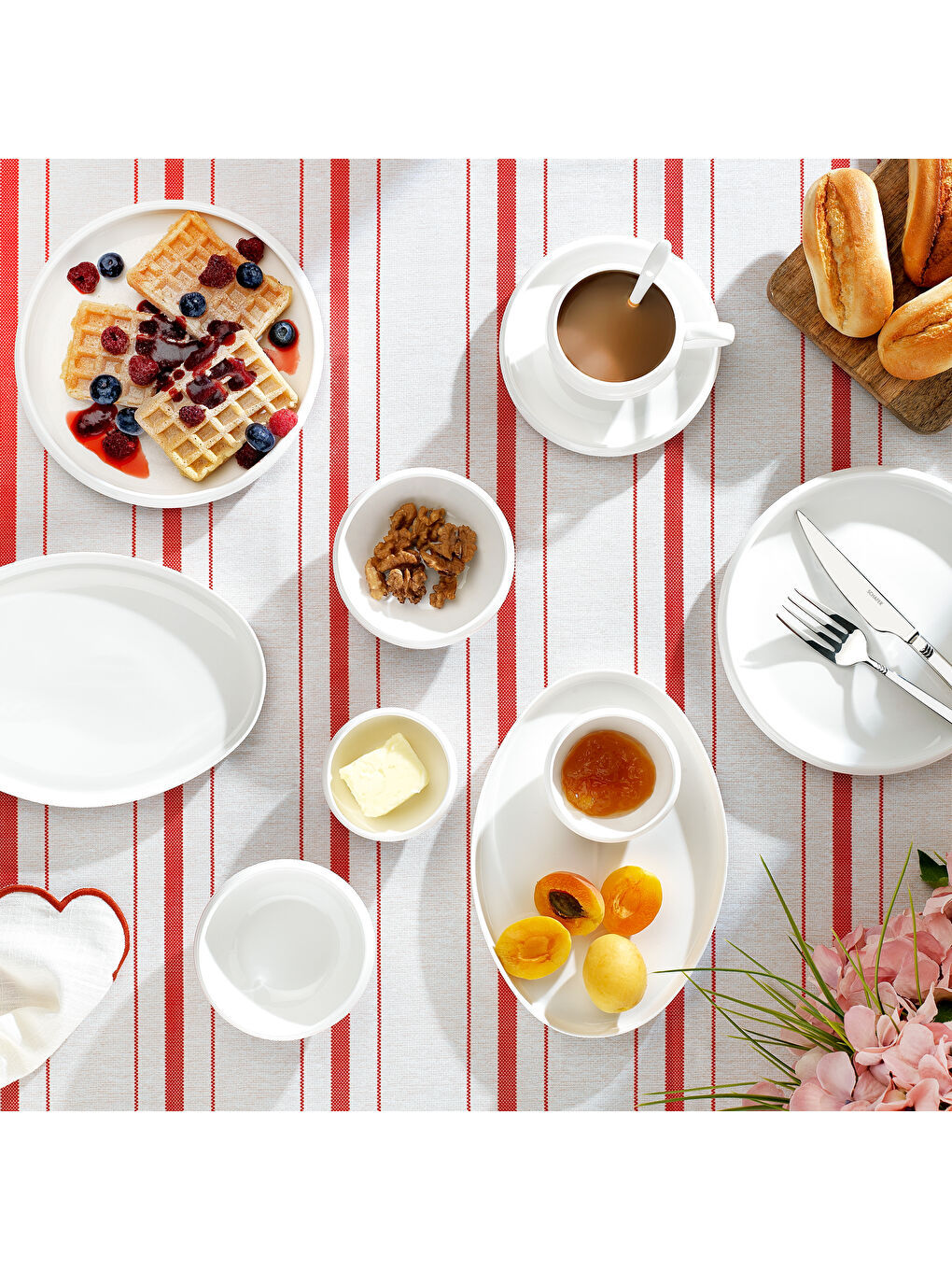 Frieda Kahvaltı Takımı 32 Parça-Beyaz-1