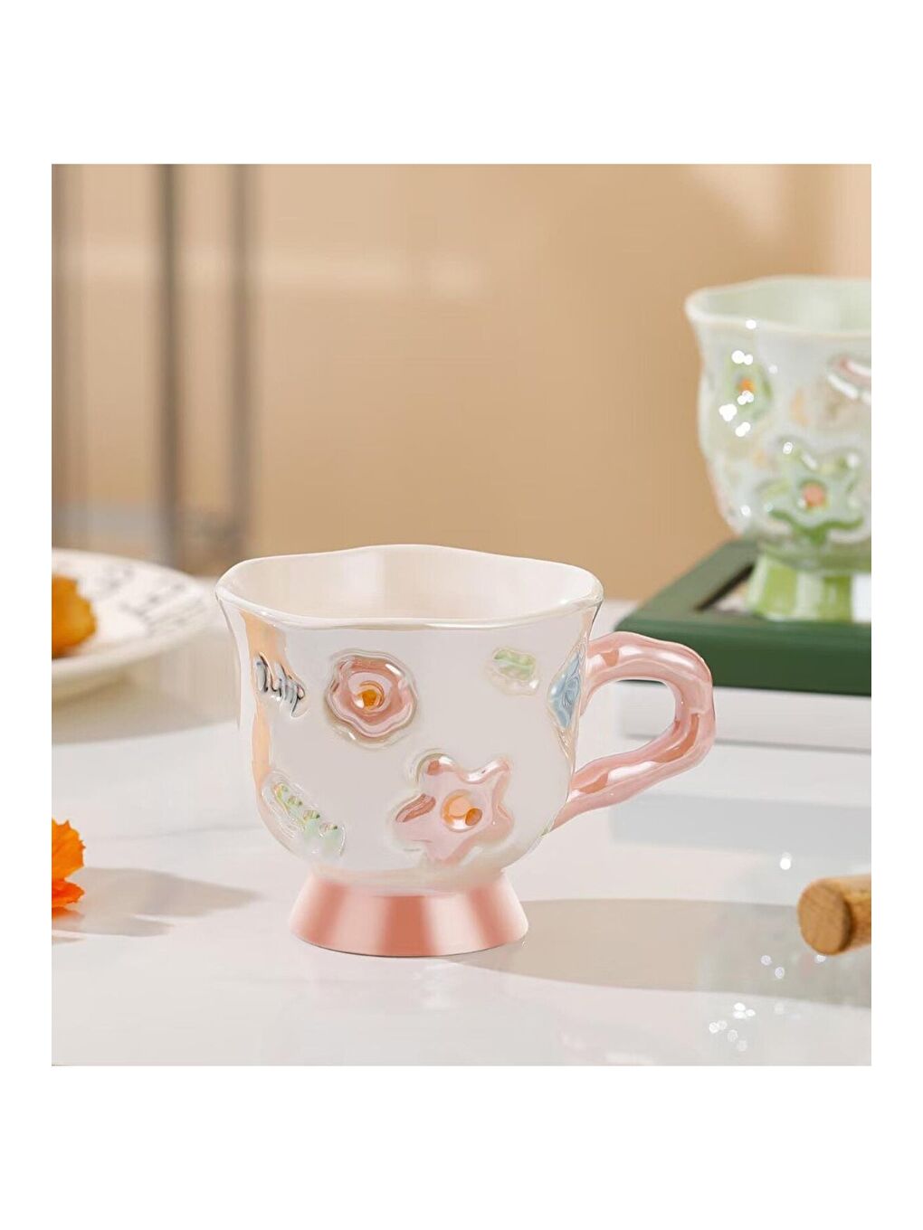 Karışık Bahar Esintisi Temalı Seramik Kupa-1