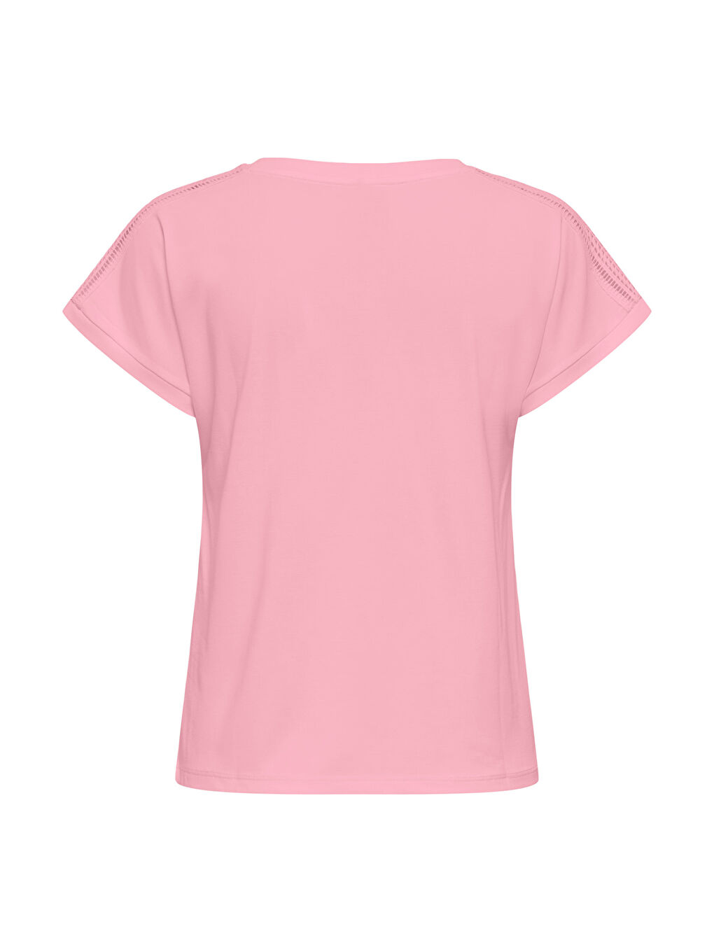 Pembe Onlfree Modal Regular Fit V Yaka Kadın T Shirt 15369294-3