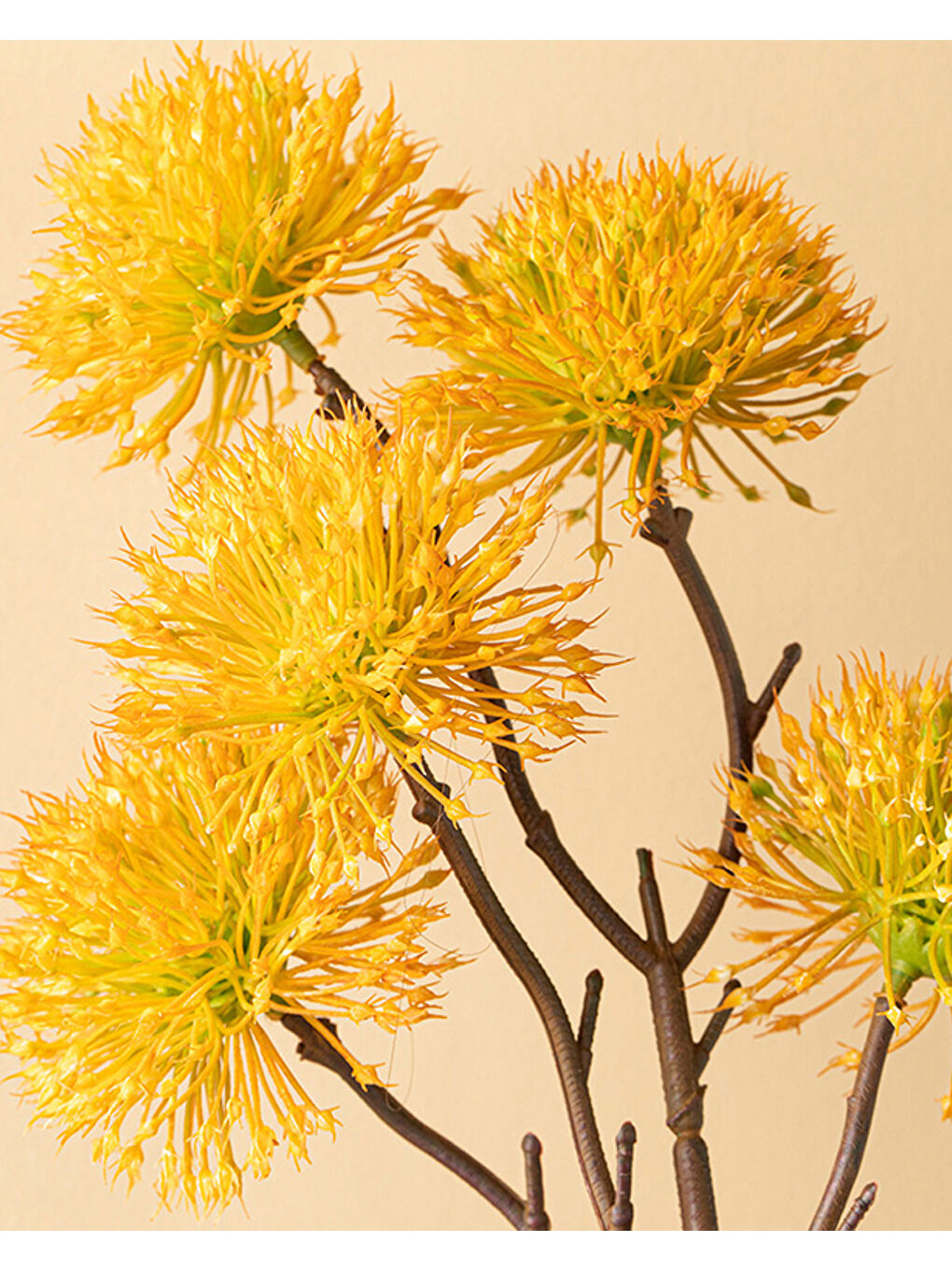 Thorn Onion Tek Dal Yapay Çiçek Sarı-1