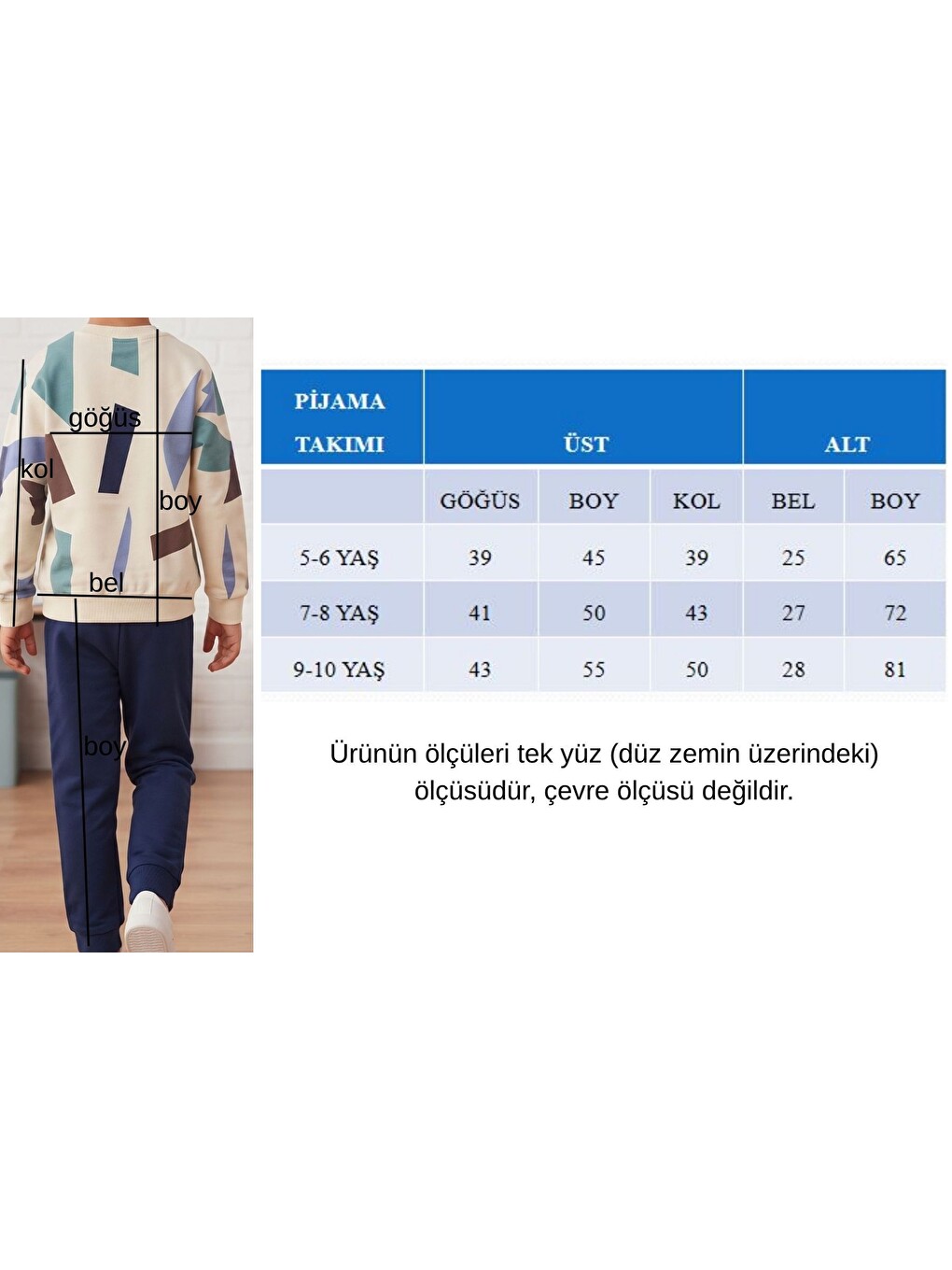 Lacivert Erkek Çocuk Geometrik Desenli Okul Günlük Eşofman Takımı Esf7038-4