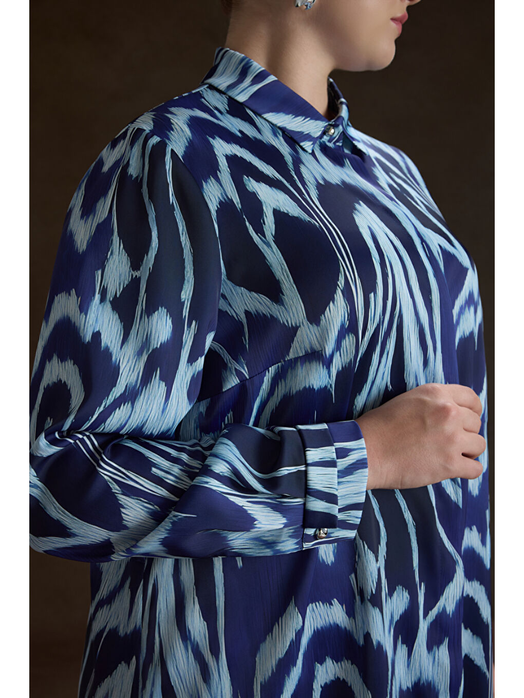 Lacivert Desenli Tunik-3