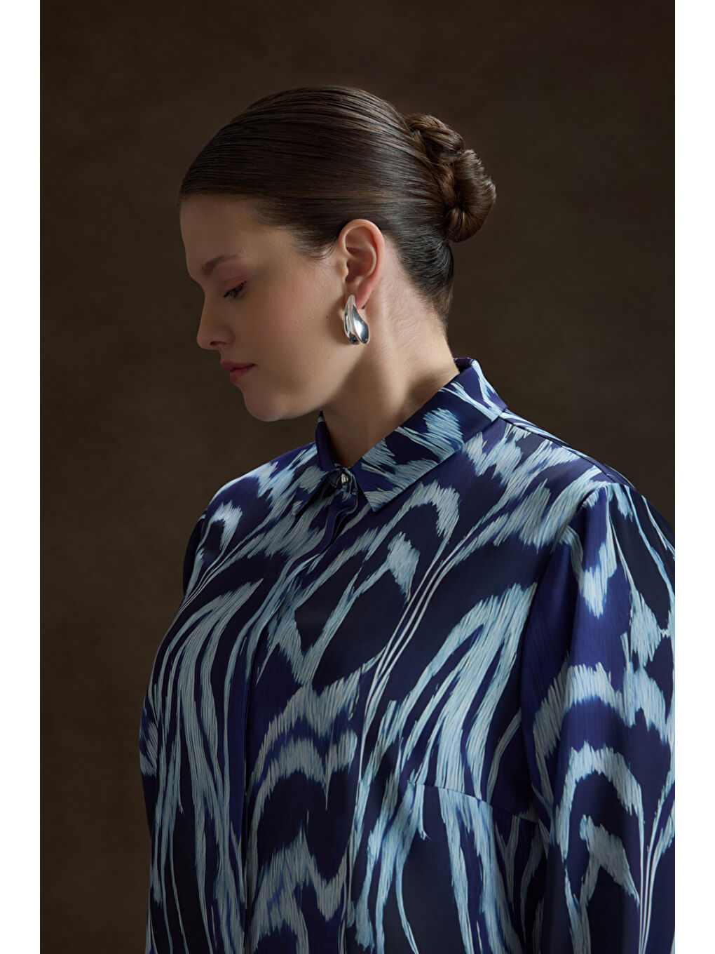 Lacivert Desenli Tunik-4