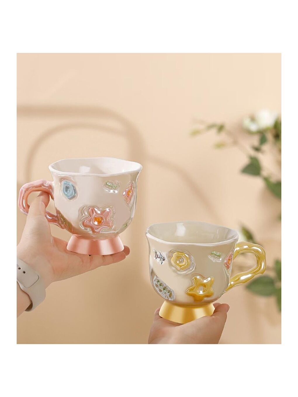 Karışık Bahar Esintisi Temalı Seramik Kupa-3