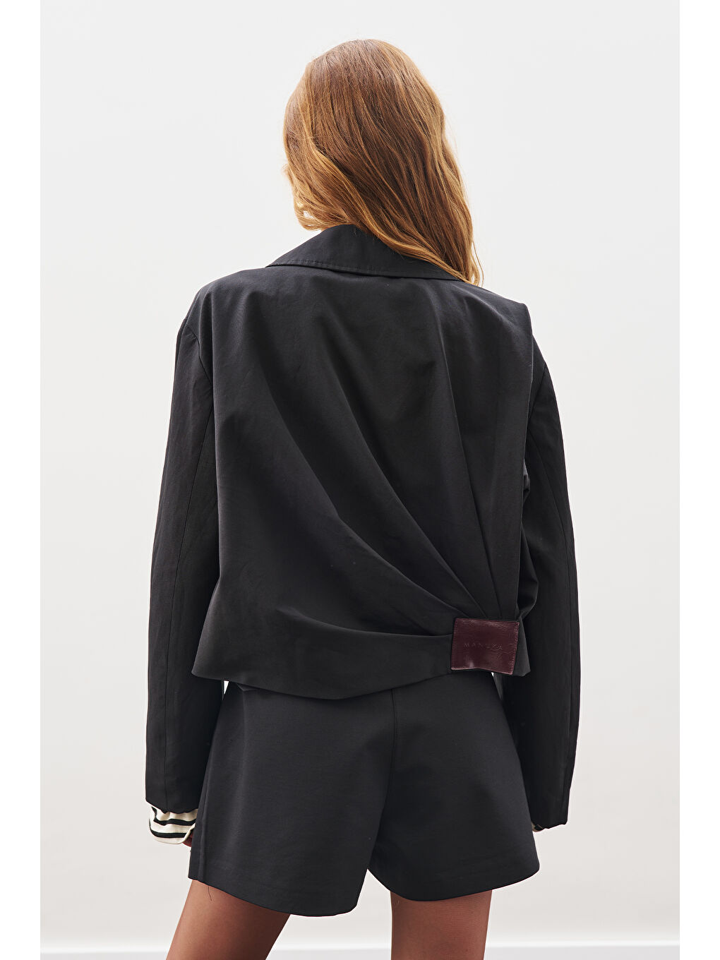 Ekoseli Bomber Ceket Siyah-7