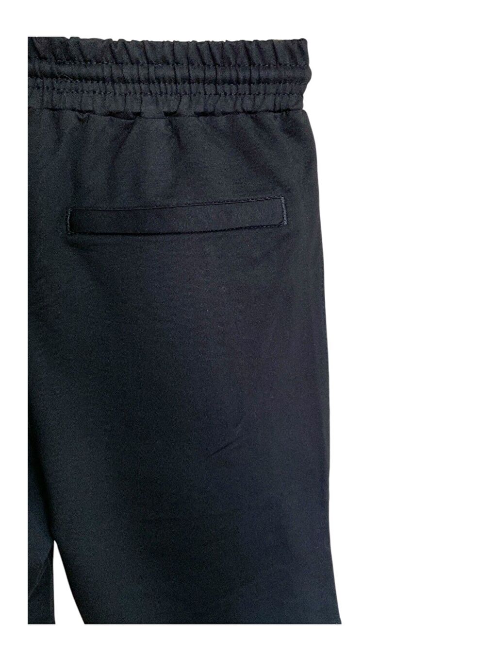 Siyah Erkek Pamuklu Fermuarlı Cepli Yüksek Kalite Rahat Düz Paça Battal Büyük Beden Eşofman Altı-3