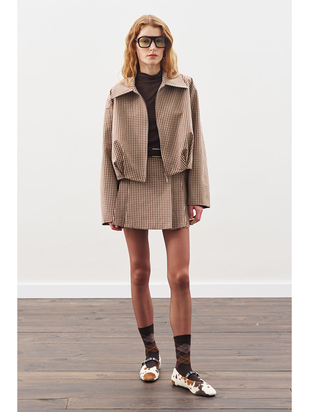 Karışık Ekoseli Bomber Ceket Ekose-3