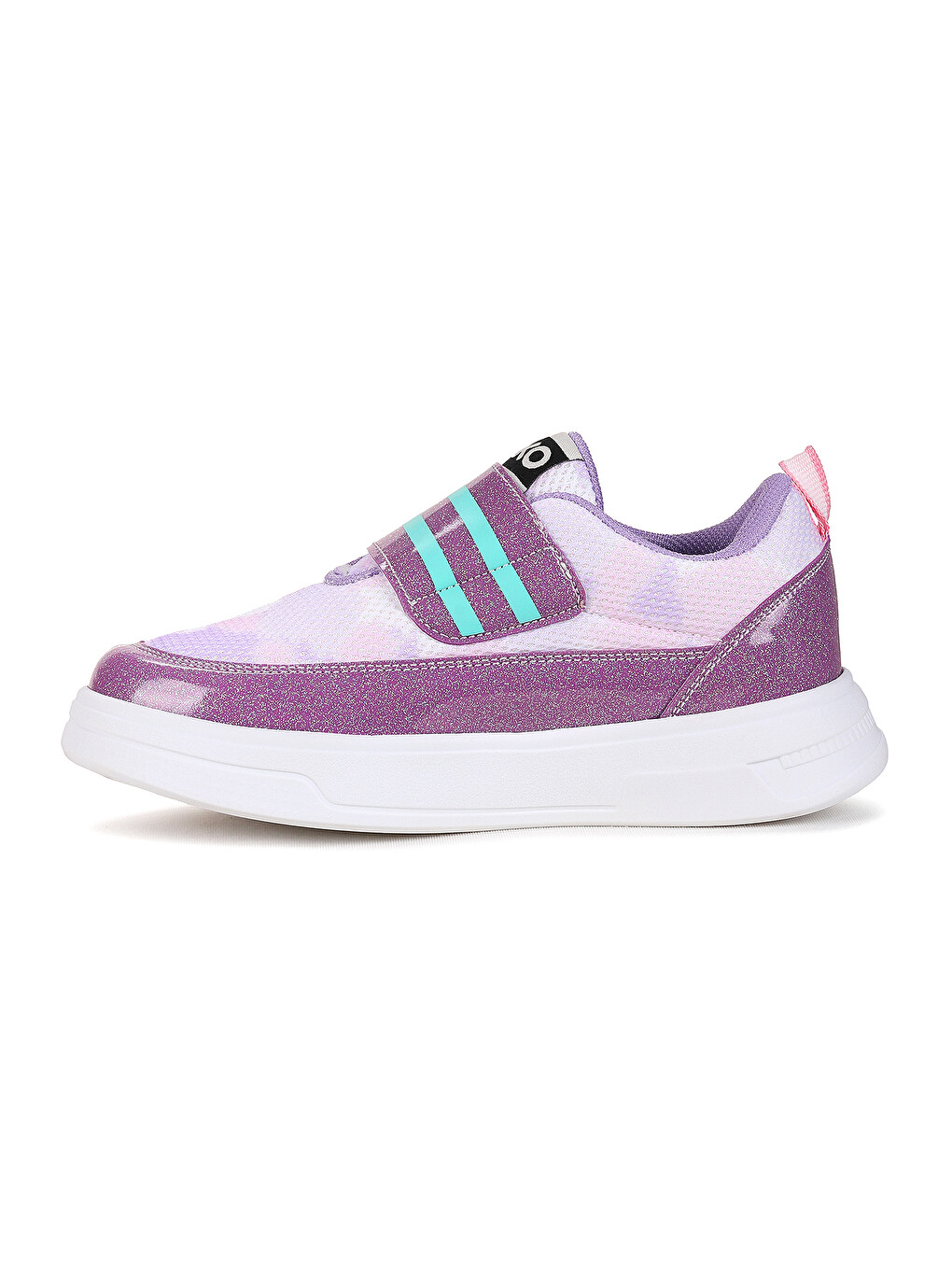 Lila Strap Simli Cırtlı Günlük Kız Çocuk Spor Ayakkabı-5