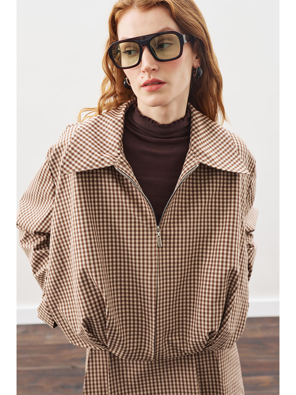 Karışık Ekoseli Bomber Ceket Ekose-4