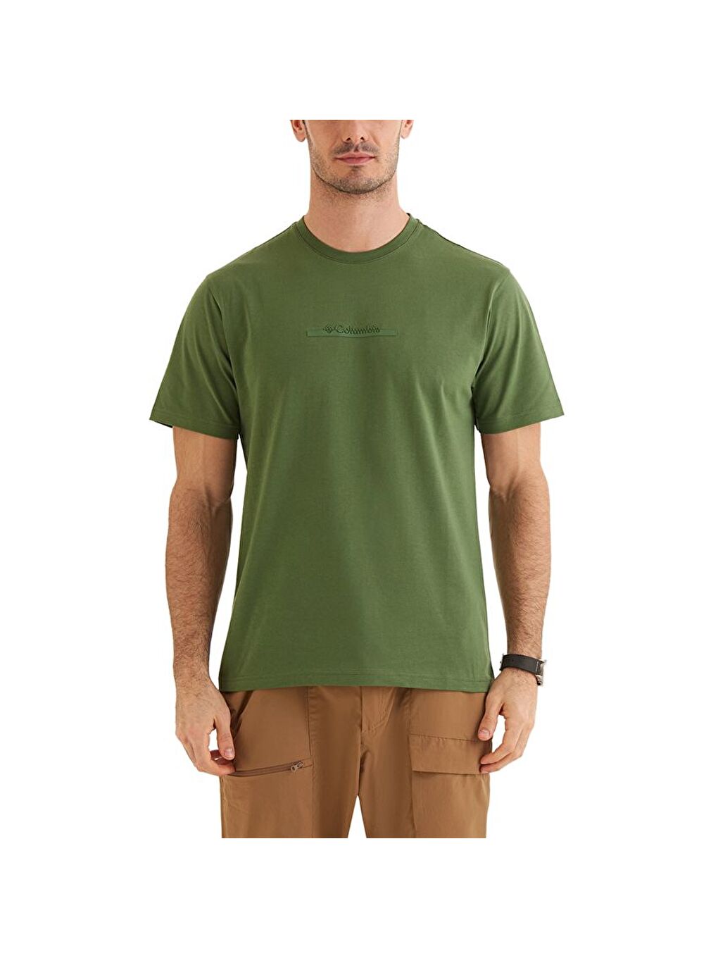 Yeşil CSC Bar Split Graphic Kısa Kollu Erkek Tişört CS0121