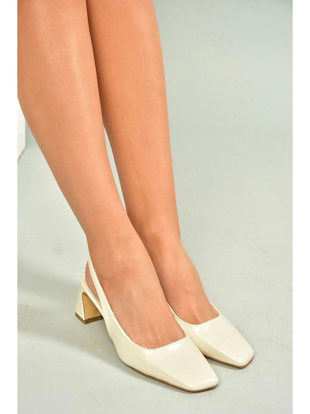 Bej Kadın Topuklu Ayakkabı U6540805-3