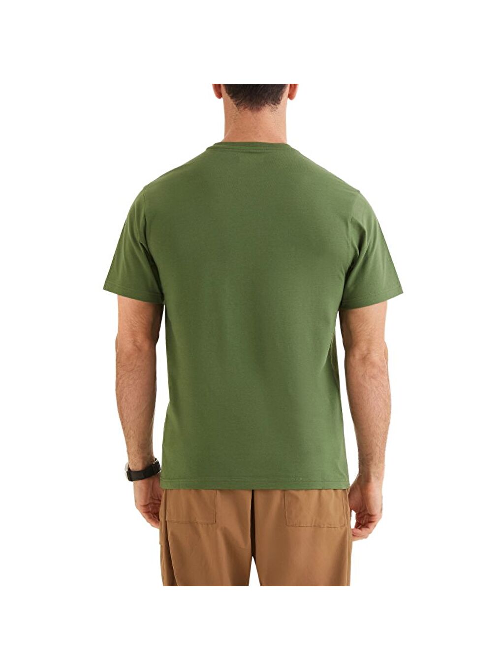 Yeşil CSC Bar Split Graphic Kısa Kollu Erkek Tişört CS0121-1