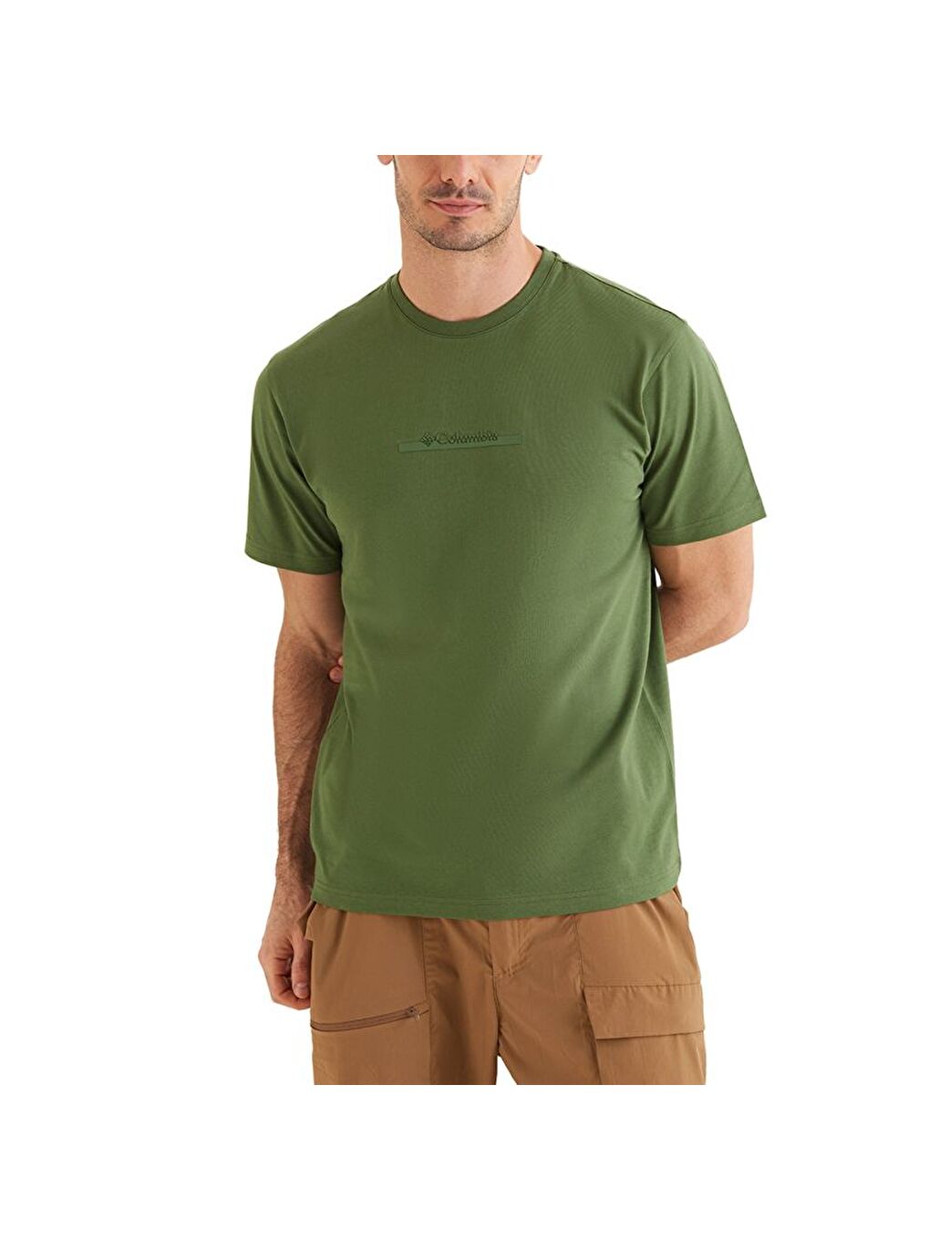 Yeşil CSC Bar Split Graphic Kısa Kollu Erkek Tişört CS0121-3