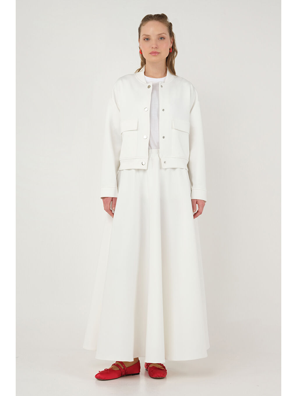 Scuba Bomber Ceket Kırık Beyaz-1